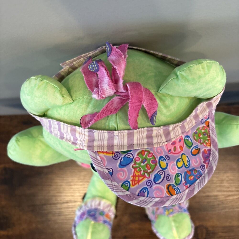 Green Doodle Bear 16" Plush 2004 Teddy Visor Jelly Beans Ice Cream‎ - Picture 4 of 6